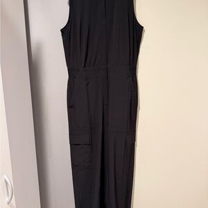 Athleta Black Sleeveless Jumpsuit with Tailored Waist